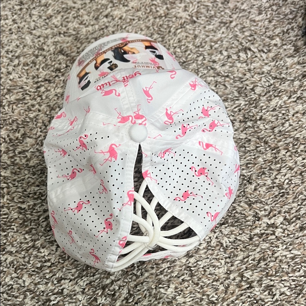 Women's Pink Flamingo Golf Hat - Picture 2 of 2